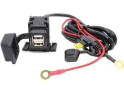 Kit De Cargador Usb Impermeable Para Motocicleta, Compatible Con Smartphones Y Tablets, 4.2a, Doble Puerto.