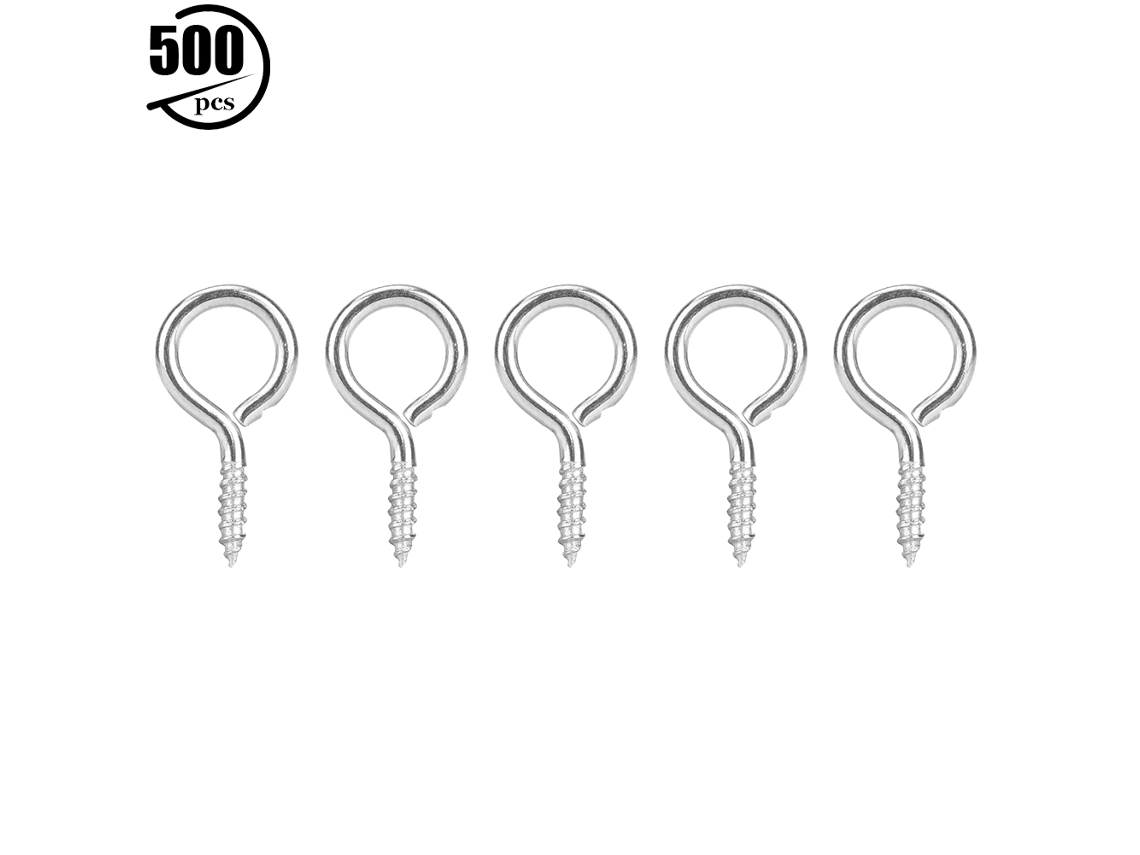 500 Ganchos De Hierro Plateados Con Forma De Ojo Para Joyería Diy Y Accesorios Para Muebles.