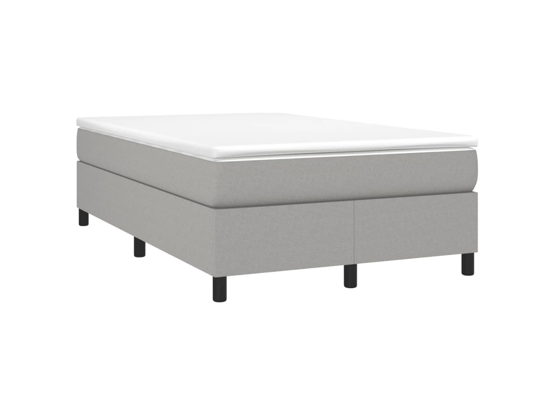 Maison Exclusive - Cama Box Spring Con Colchón Tela Gris Claro 120x190 Cm