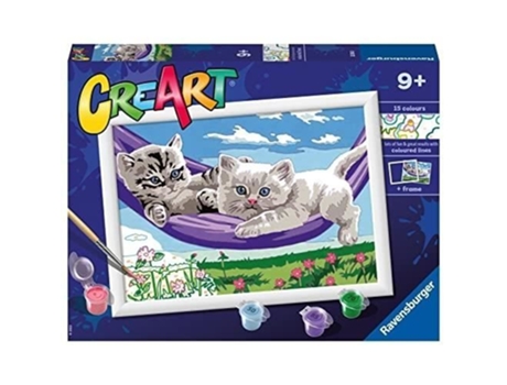 RAVENSBURGER Creart Série D Gatinhos na Rede Pintura 9 Anos 20