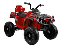 Vehículo eléctrico quad Bdm0906 con ruedas infladas, color rojo, B.active