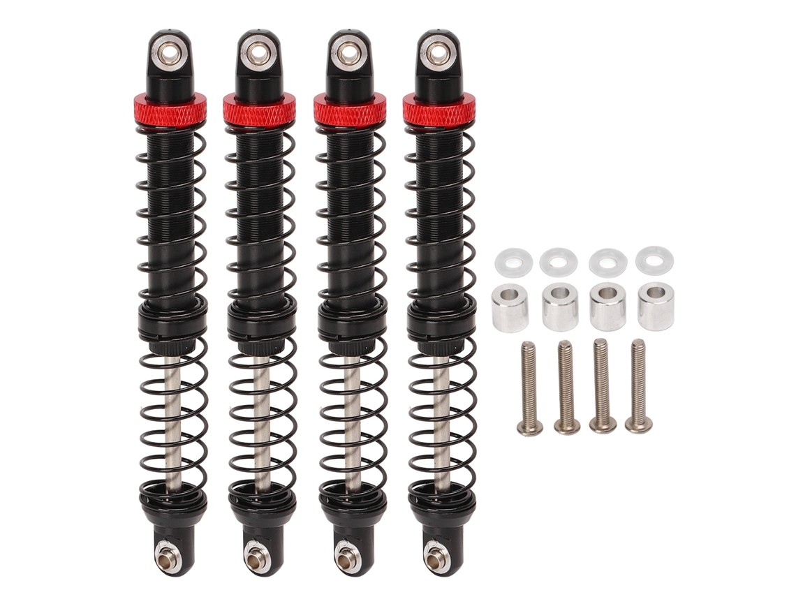 4pcs Amortiguador De Choque Rc Universal Cnc Aluminio Alta Resistencia Resorte Damper 100mm