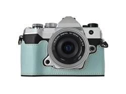 Estuche para cámara Olympus OM 5, tapa de batería, textura de palma, cuero sintético, medio cuerpo, tapa inferior Facpoet