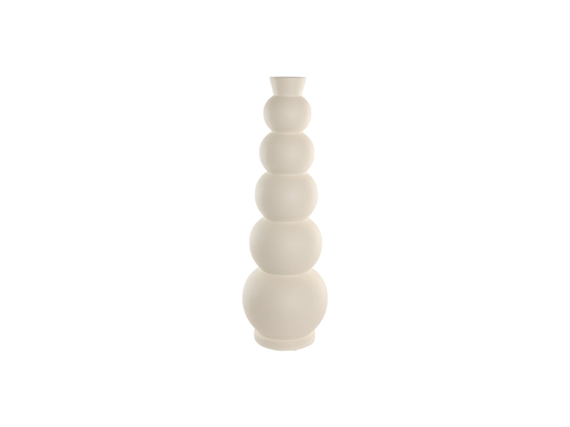 Jarron Fibra Vidrio Blanco 26x26x81cm