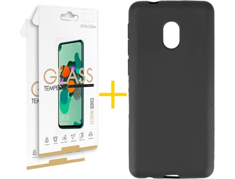 Carcasa + Protector Alcatel 1C 2019 SKYHE Lisa Negro 79413