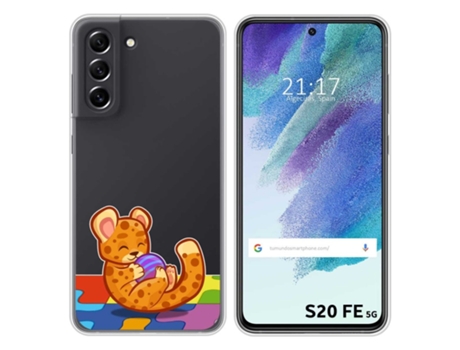 Carcasa Samsung Galaxy S21 FE 5G TUMUNDOSMARTPHONE Dibujos Transparente Multicolor