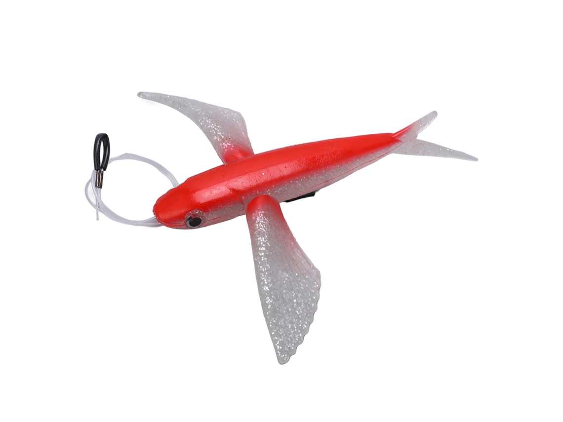 Peixe-voador Biónico, Isca De Simulação De Pesca Marinha, Isca Para Atum, Vermelha Com Anzol