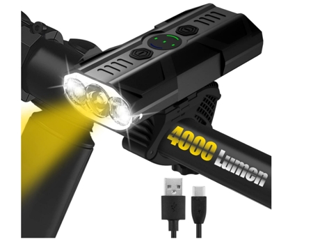 Luces para bicicleta, luz superbrillante para bicicleta, juego de luces delanteras y traseras para bicicleta, luz impermeable recargable para CHRONUS