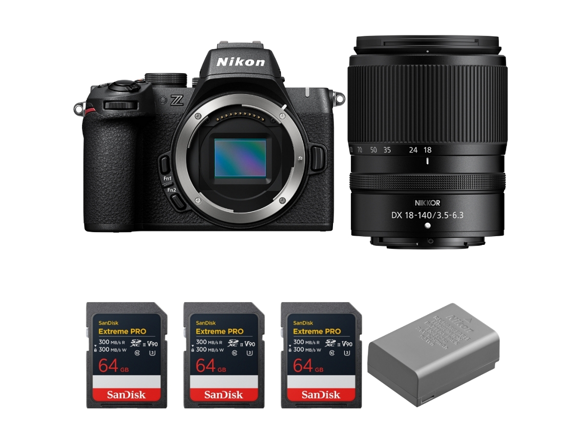 Nikon Z50 Ii + 18-140mm F/3.5-6.3 Vr + 3 Sandisk 64gb Extreme Pro Uhs-ii Sdxc + Nikon En-el25a + Ebook “20 Consejos Para Fotos Que Impactan”