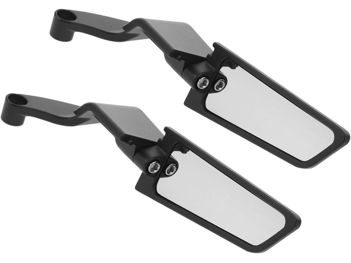 Espejos Retrovisores De Motocicleta De Perfil Bajo, Espejos Laterales Discretos, Manillar Giratorio Ajustable, Visión Trasera Clara.