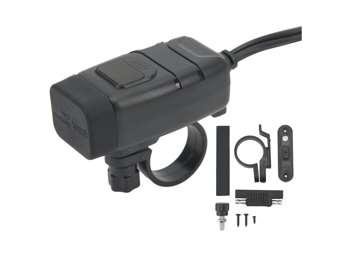 2026-cargador Usb Moto Dual Carga Rápida Con Voltímetro Impermeable 12v Accesorios De Manillar