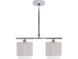 Lámpara de Techo FABRILAMP Kenya 2 Luces (Gris - E14 - Máx. 40W - Tela)