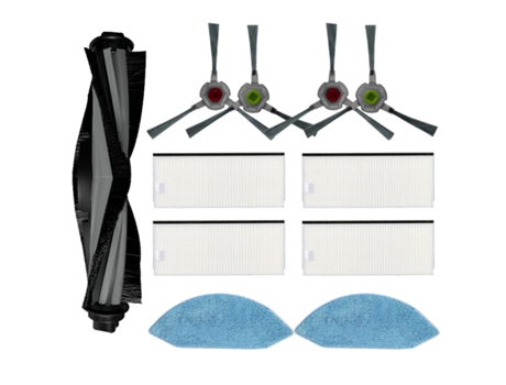 Escova lateral principal pano de esfregão com filtro hepa para ecovacs deebot ozmo u2