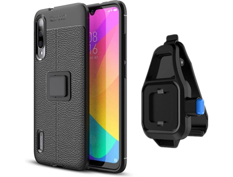 Funda Xiaomi Mi A3 Rugged Leather con Soporte de Cintura Negro