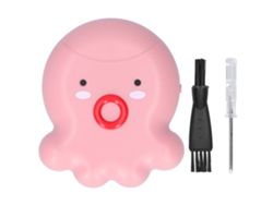 Cortauñas eléctrico para bebés, mini lima de uñas automática con forma de caricatura para niños (rosa)