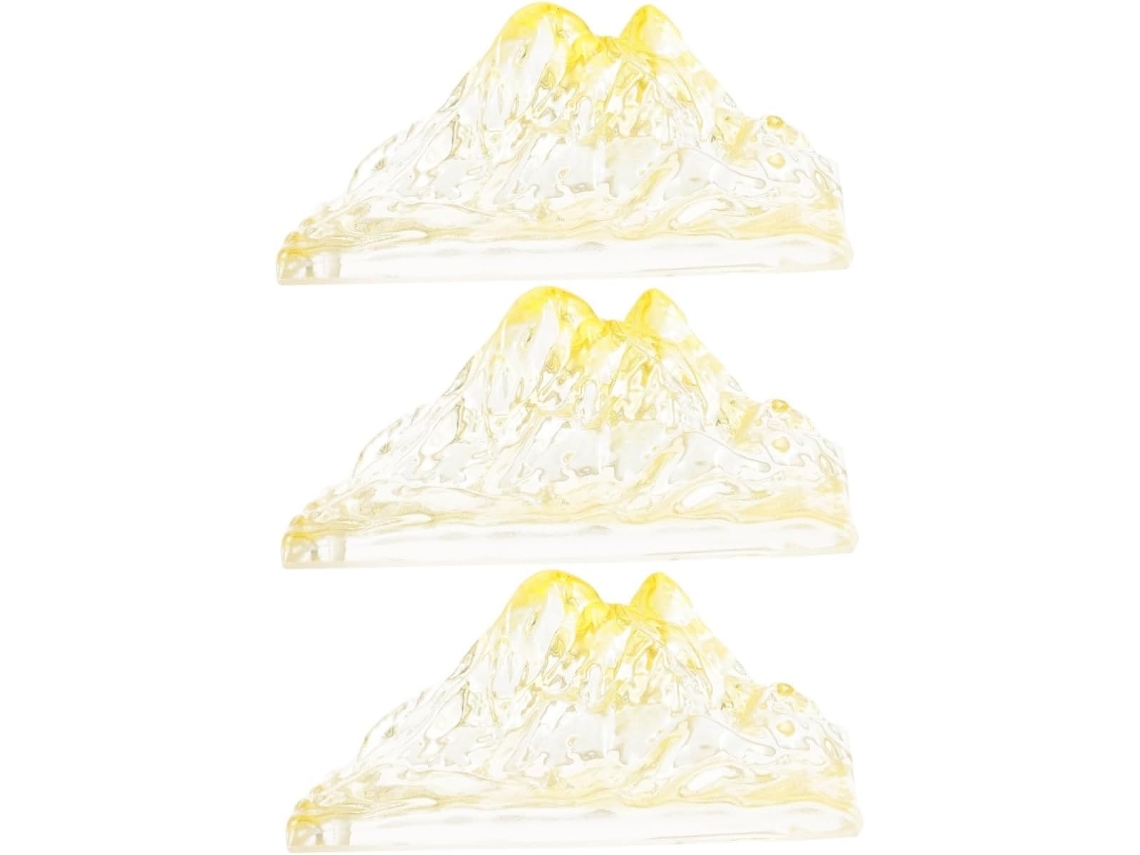 3 Piezas Estatuas Miniatura Transparentes Como Adorno Para Decoración Inauguración Casa Niños.