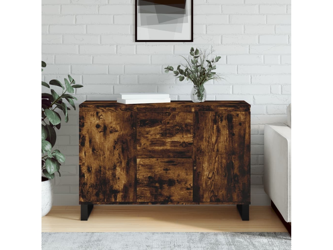 Lovely Home Aparador 104X35X70 Cm Madera Procesada Color Roble Ahumado