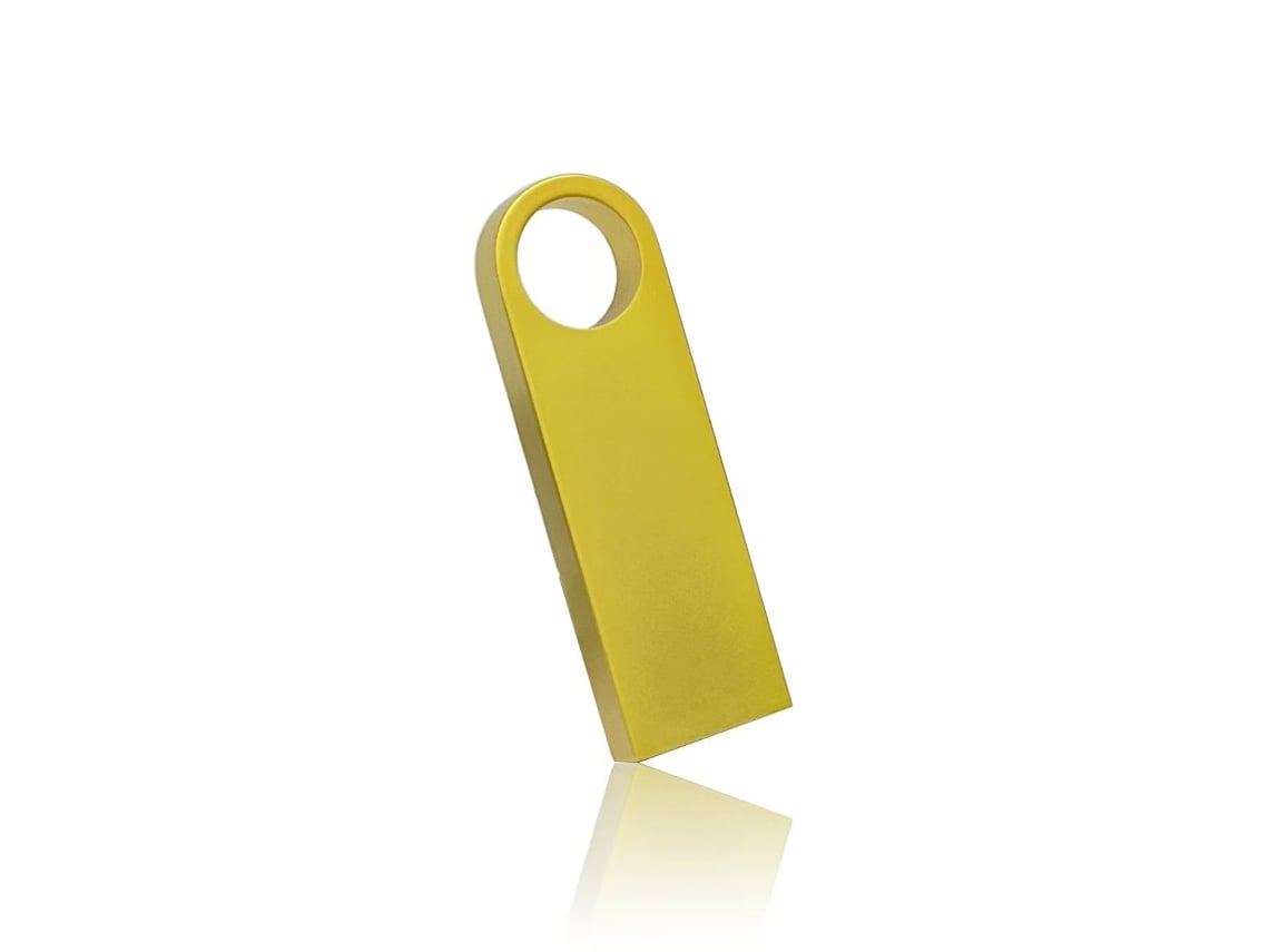 Memoria USB de 64 GB, elegante, metálica, USB 2.0, para PC y portátiles. Gold Hexinyigjly