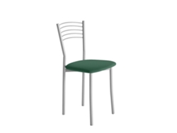 Cadeira de Cozinha Copa em Alumínio 40x85x47cm Verde Prateado FANMUEBLES