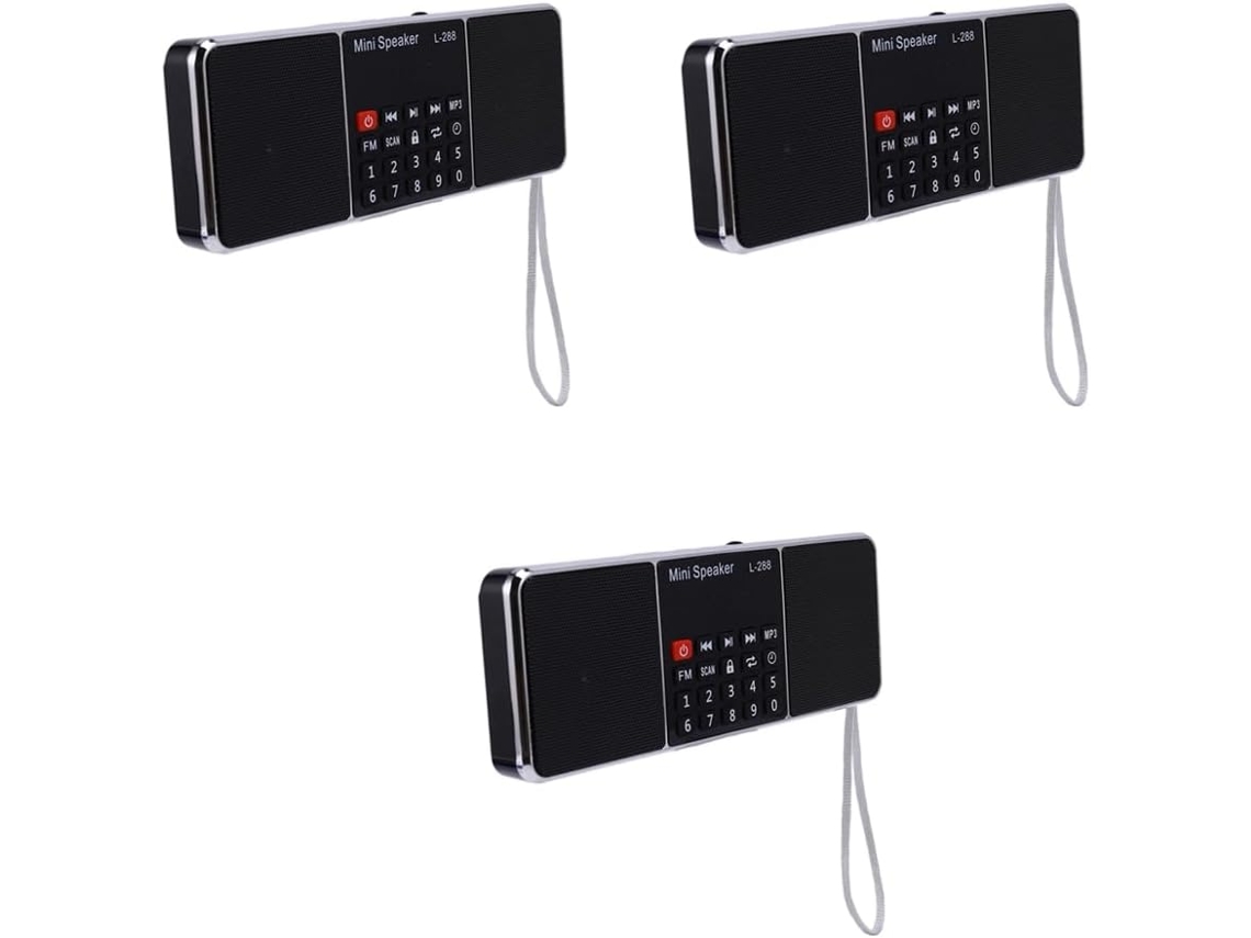 Radio FM digital multifuncional 3x con altavoz y reproductor de MP3 SFUSHOS