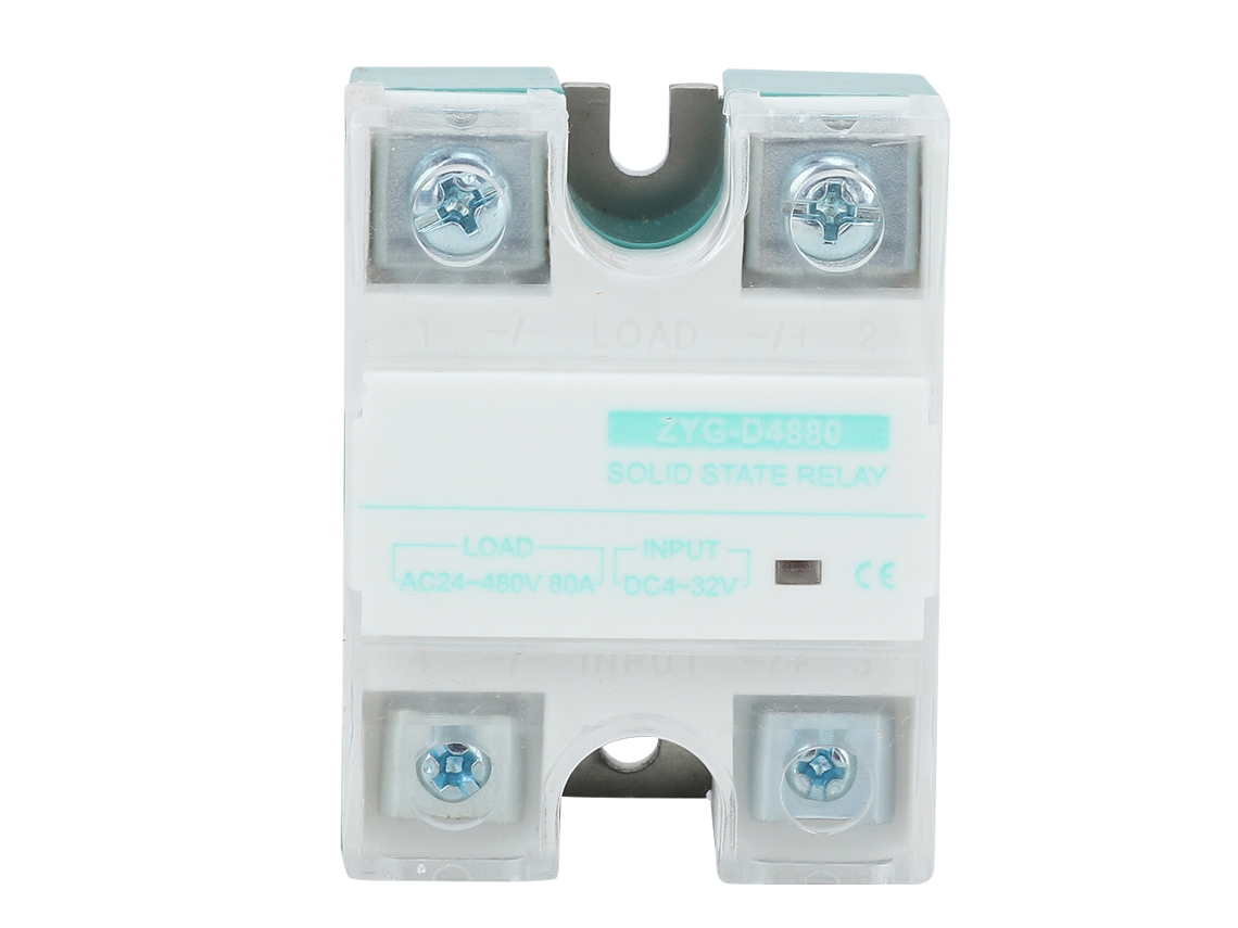 Relé de Estado Sólido Monofásico Zyg d4880 80a 32v Entrada Led Indicador 24 480v Carga S/MARCA