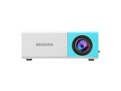 Miniproyector LED SFUSHOS 1080p HD, portátil, con pantalla compartida con teléfono móvil, azul y blanco