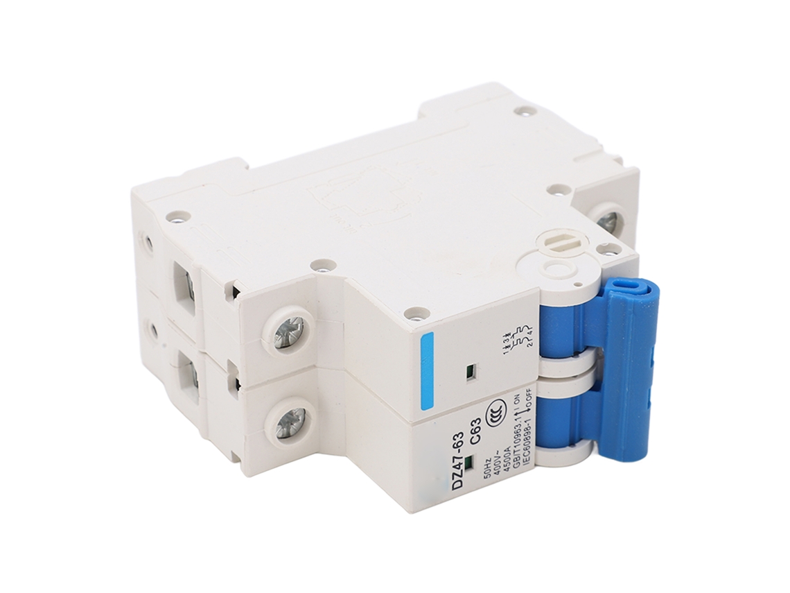 Disyuntor De Circuito Miniatura 2p Rail Din 63a 4500a 400v Carcasa Pa66
