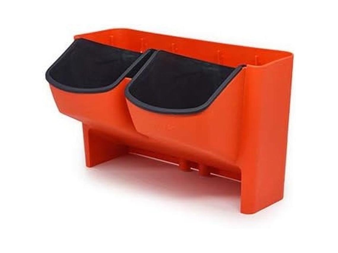 Maceta de pared naranja, colgante vertical, para uso interior/exterior, encimera, terraza.