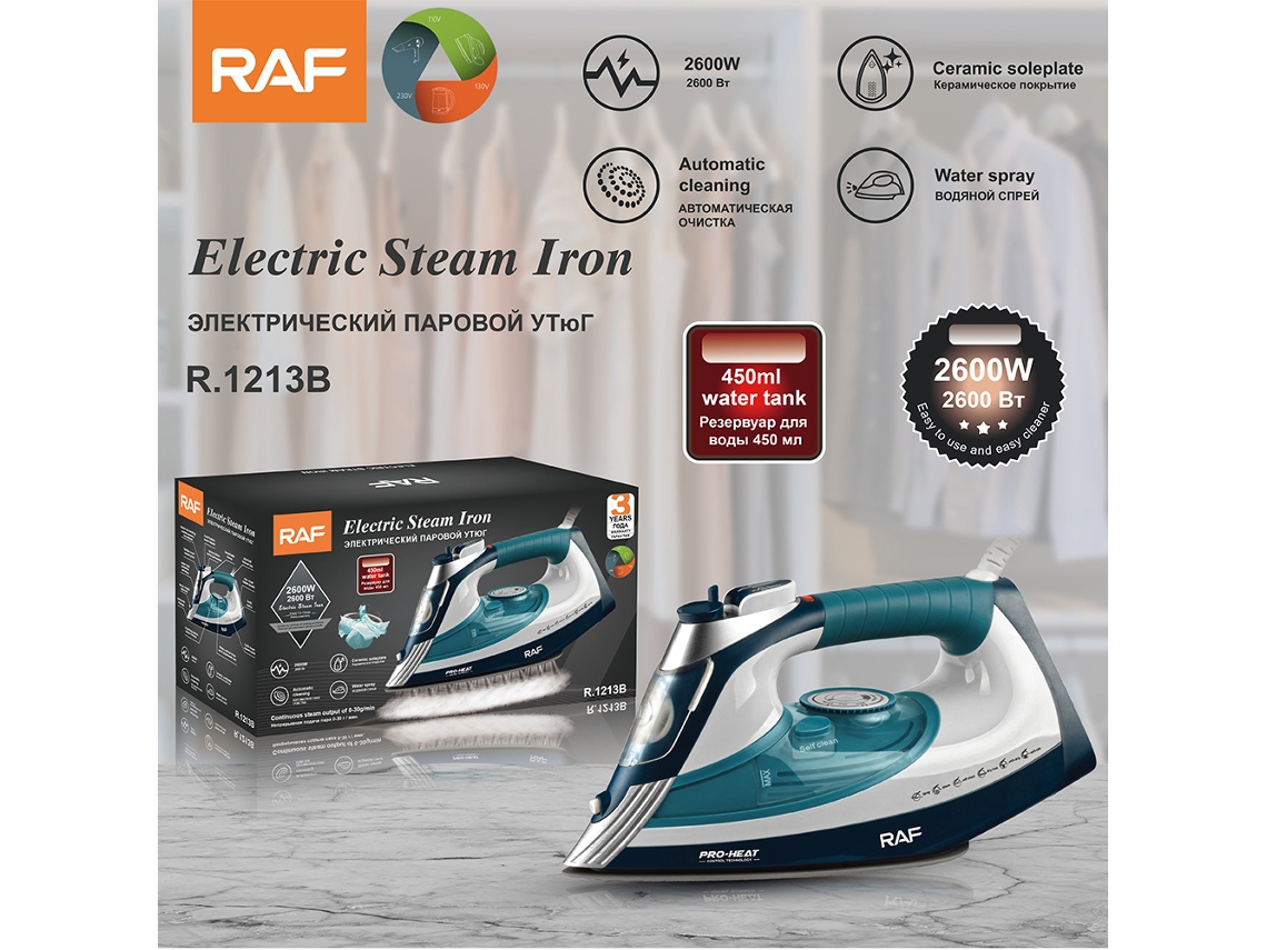 Plancha de vapor portátil automática Mdug, estándar europeo (azul)