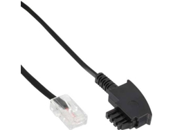 Cable Telefónico INLINE TAE-N (1m - Negro)