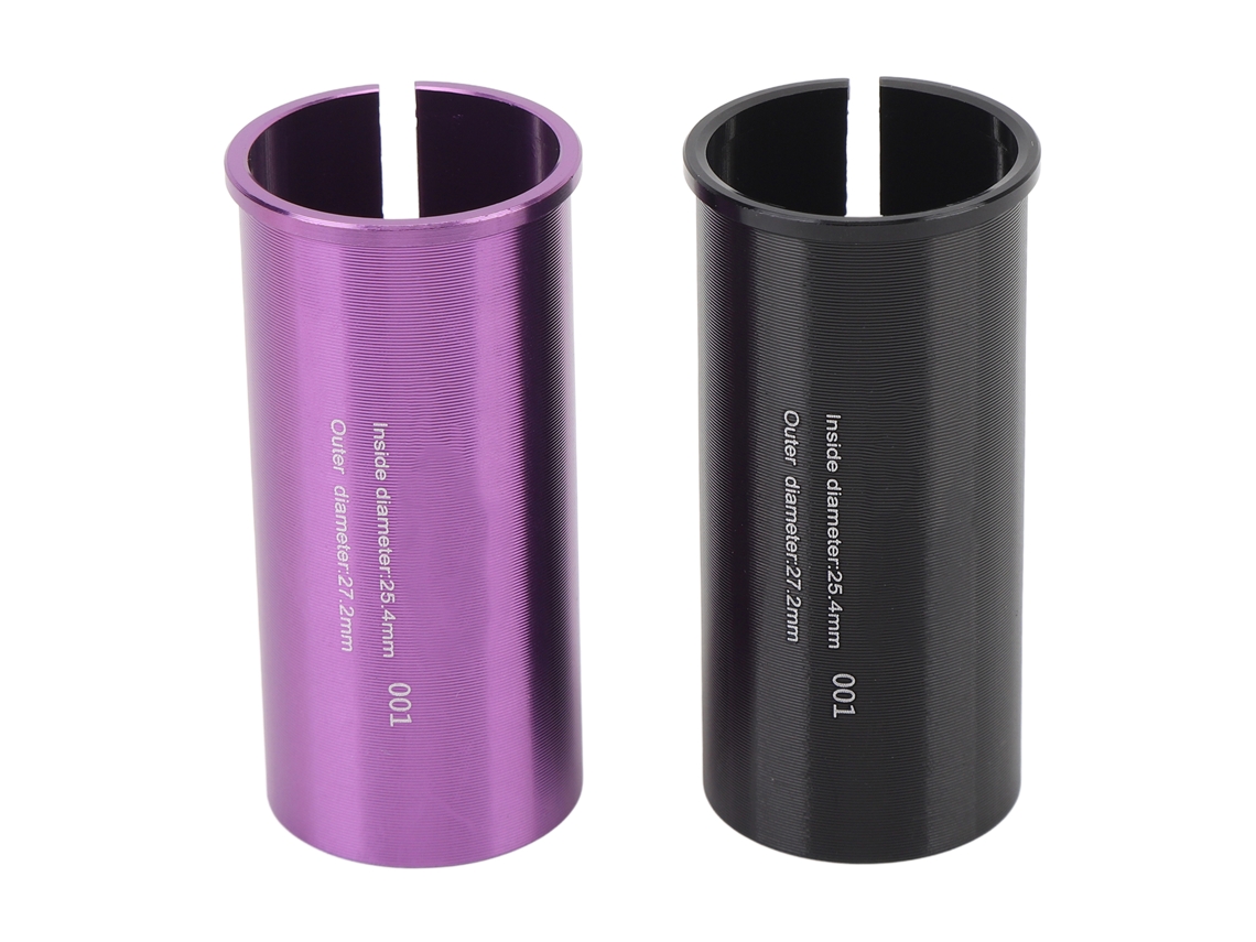 Adaptador de aluminio CNC para postes de bicicleta, 25,4-27,2 mm, manguitos reductores.