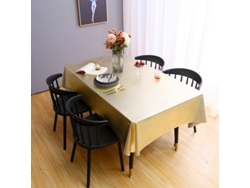 Rebe-mantel Rectangular De Pvc Resistente Al Agua Y Aceite, 60x84 Pulgadas, Dorado Brillo Para Mesa De Comedor, Fiestas Y Camping