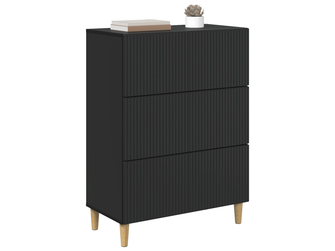Maison Exclusive - Cajonera Negro 66 X 34,5 X 90 Cm Madera De Ingeniería