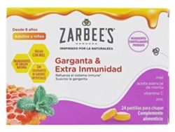 Zarbees Garganta y Extra Inmunidad 24 Comprimidos