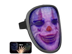 Mascarilla facial LED brillante, control por gestos, colores RGB, mascarilla facial infantil