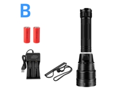 Linterna De Buceo Superbrillante, Paquete B, Con Batería Y Cargador. Para Uso Subacuático. Czhhmart
