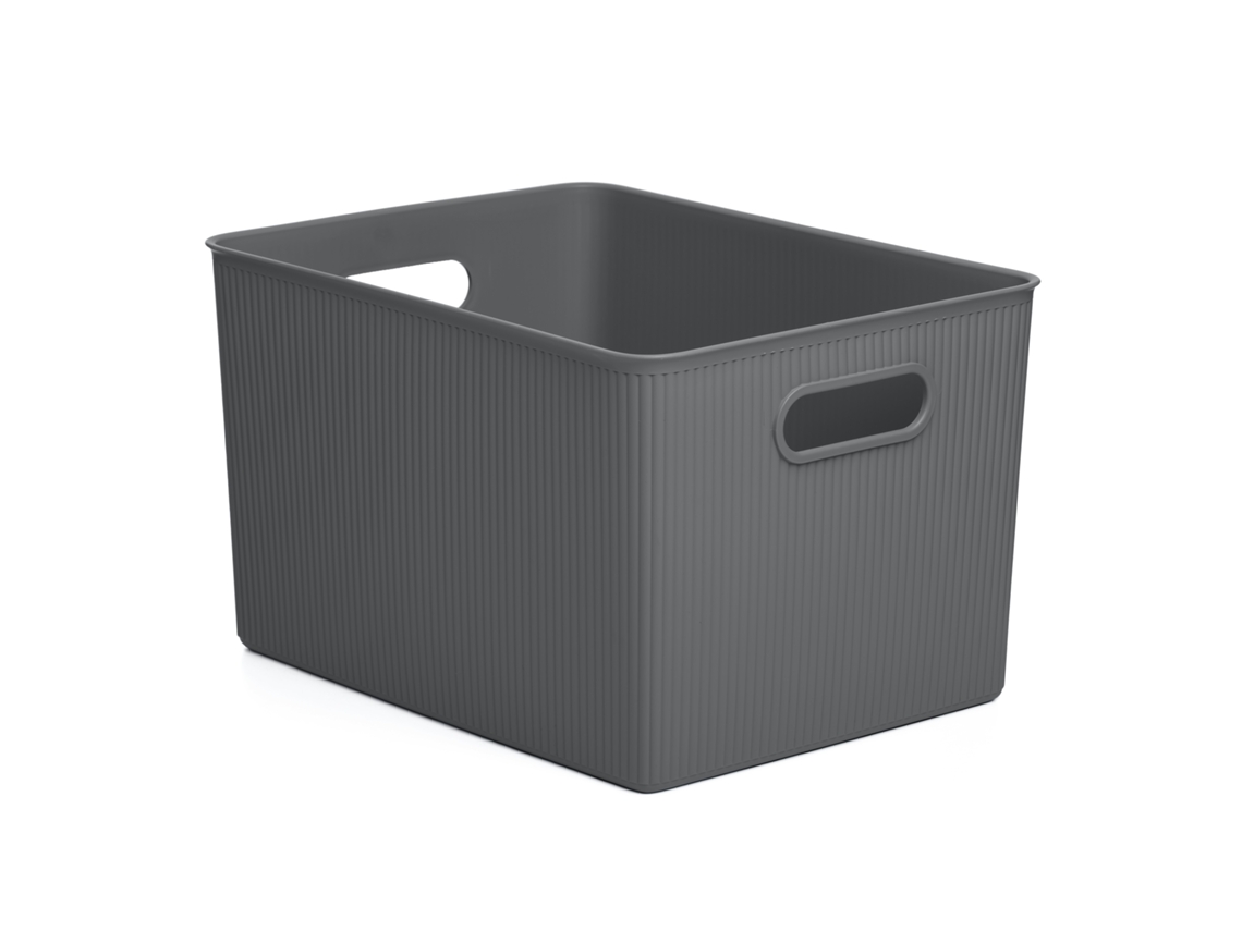 Cesta De Almacenaje Tatay Baobab 22 L Con Asas Integradas Gris