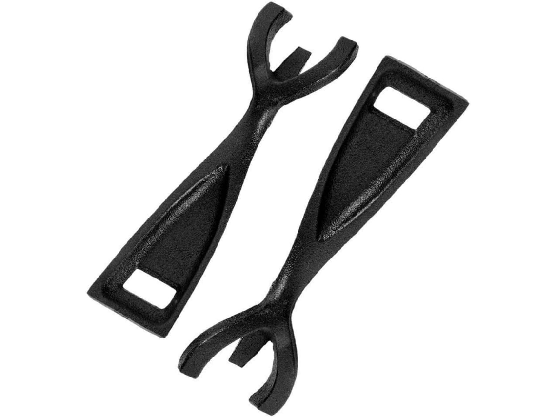 Pinzas De Hierro Para Parrilla Kichouse De 2 Piezas, Reutilizables Ys Al Calor, Como Accesorios Para Platos De Carne