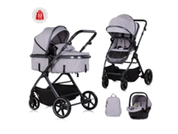 Carrinho de Bebé Conversível Trío Pearl Até 22 Kg da CHIPOLINO Platinum