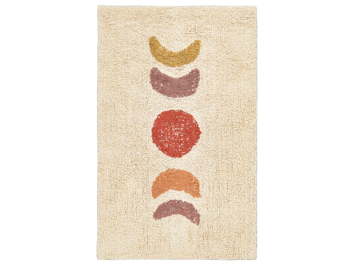 Alfombrilla de baño de algodón beige 50 x 80 cm ESME