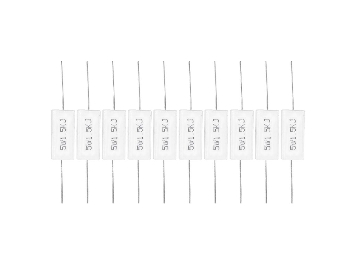 10 Piezas Resistencia Cemento Potencia 5w 1.5kr Precisión ±5% Componentes Electrónicos Para Pcb