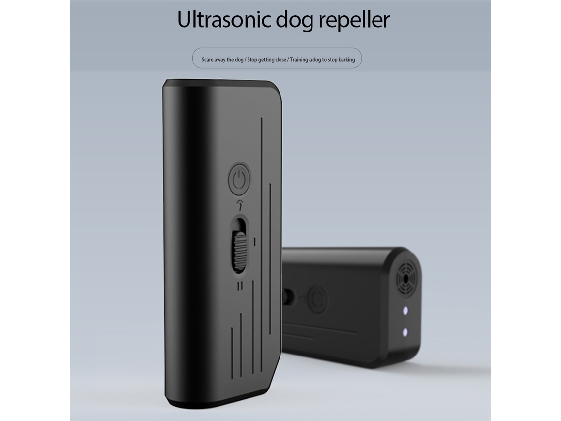 Dispositivo Ultrassônico Para Repelir Cães E Treinamento Com Controle De Latidos E Lanterna Led Recarregável Alcance Até 49ft