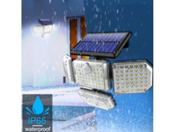 Luz Solar Parede 182 Led Quatro Cabeças Led Sensor Corpo Controle Luz Inteligente Jardim Exterior