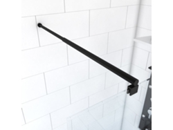 Barra De Fijación Aurlane Extensible 70 100cm Negro Mate Montaje En La Pared Metal