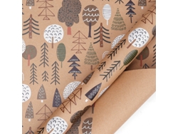 Papel de regalo navideño Eifson, 4 hojas, ideal para las fiestas de invierno, 70 x 50 cm (05)