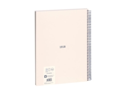 Cuaderno A4 Tapa Dura Espiral MILAN 1918 Rayado Beige 80Hj 95G 57142E80Bg
