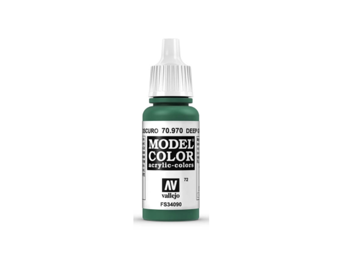 Pintura Acrílica Mate 17 Ml ACRYLICOS VALLEJO 970 Verde Oscuro Fs34090