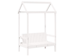 Maison Exclusive - Banco Con Techo Madera Maciza De Pino Blanco 117,5x70x176,5 Cm