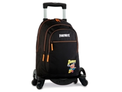 Mochila Escolar FORTNITE Durrr Primaria Doble Compartimento + CARRO TOYBAGS CON 4 RUEDAS GIRATORIAS