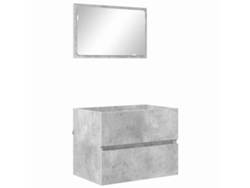 Conjunto de muebles de baño Maison Exclusive gris 60x38,3x45 cm